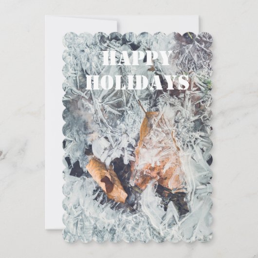 魔法の氷の結晶のパターン落ちたと葉の シーズンカード (正面)