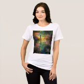 魔法の池のそばの水の精 トライブレンドTシャツ (正面全面)