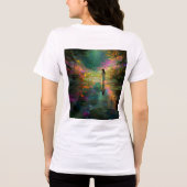 魔法の池のそばの水の精 トライブレンドTシャツ (裏面)