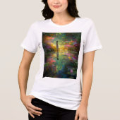魔法の池のそばの水の精 トライブレンドTシャツ (正面)