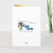 魔法の浮き金ゴールドのクリスマスツリー シーズンカード (裏面)