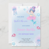 魔法の海の下で女の子のための招待状 招待状 (正面)