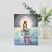 魔法の海の人魚 ファンタジーアート ポストカード (スタンド正面)