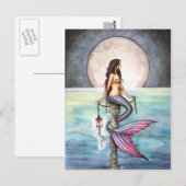 魔法の海の人魚 ファンタジーアート ポストカード (正面/裏面)