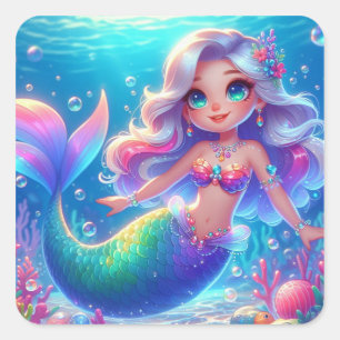 魔法の海底プリンセスマーメイド スクエアシール