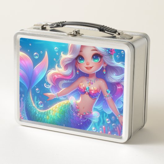 魔法の海底プリンセスマーメイド メタルランチボックス (正面)