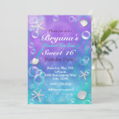 魔法の海底誕生日パーティー招待状 招待状 (スタンド正面)