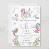 魔法の海辺 招待状 (正面)