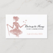 魔法の清掃バラ金ゴールドグリッターメイドサービス 名刺 (正面)
