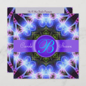 魔法の渦巻きフラクタルアート招待状 招待状 (正面/裏面)