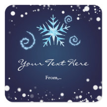 魔法の渦巻き冬ワンダーランドスノーフレークシール