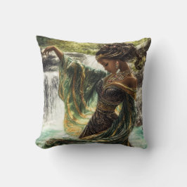 魔法の滝で魅惑の女神 クッション