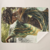 魔法の滝で魅惑の女神 シェルパブランケット (正面(横))