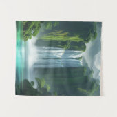 魔法の滝の風景 タペストリー (正面(横))