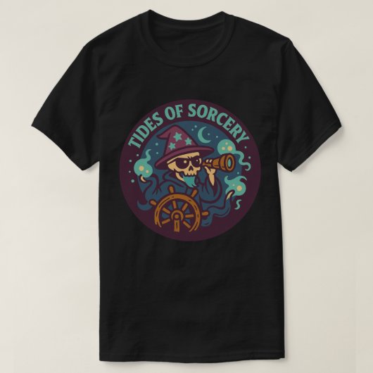 魔法の潮流 マジック スカル Tシャツ (デザイン正面)