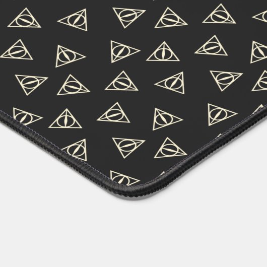 魔法の灰色の黄色の三角形の円の杖の記号 デスクマット (コーナー)