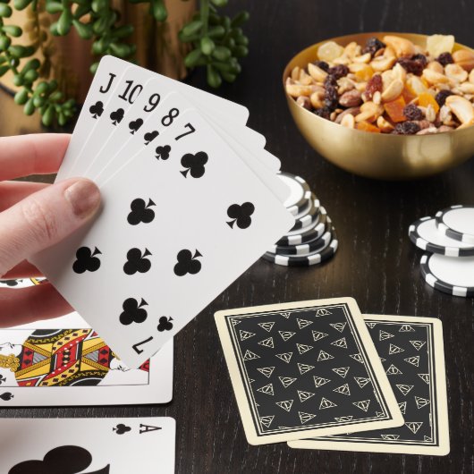 魔法の灰色の黄色の三角形の円の杖の記号 トランプ (インサイチュ)