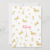 魔法の熱帯ユニコーンベビーシャワー招待状 招待状 (裏面)