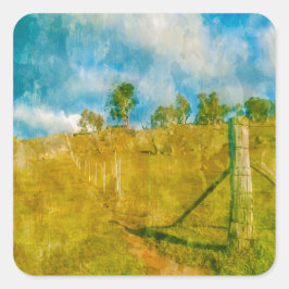 魔法の牧歌的な風景 スクエアシール