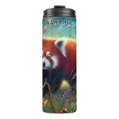 魔法の牧草地に住む不思議な赤いパンダ タンブラー (正面)