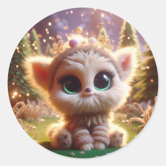 魔法の犬 ラウンドシール (正面)