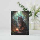 魔法の猫お洒落ファンタジー ポストカード (スタンド正面)