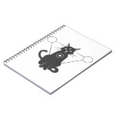 魔法の猫のシルエット – 背景色を選択 ノートブック (左側)