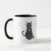 魔法の猫のシルエット – 背景色を選択 マグカップ (左)