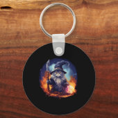 魔法の猫の魔術師エンチャント・ウィザード猫 キーホルダー (正面)