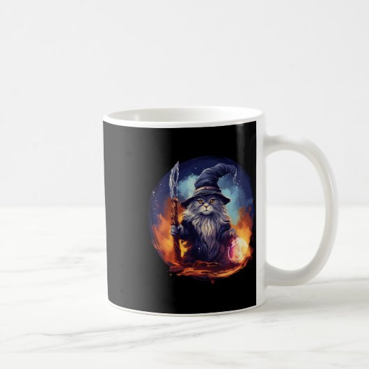 魔法の猫の魔術師エンチャント・ウィザード猫 コーヒーマグカップ (右)