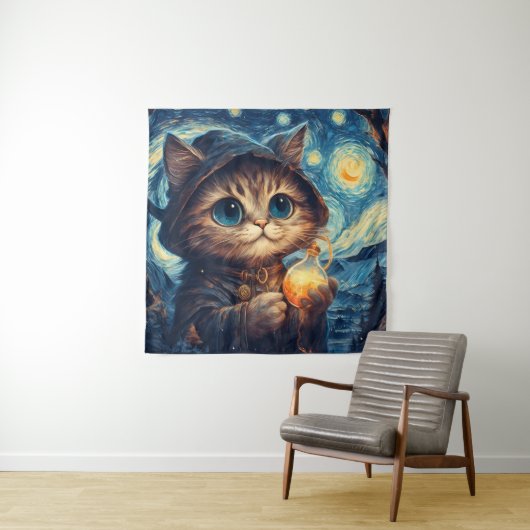 魔法の猫 タペストリー (インサイチュ)