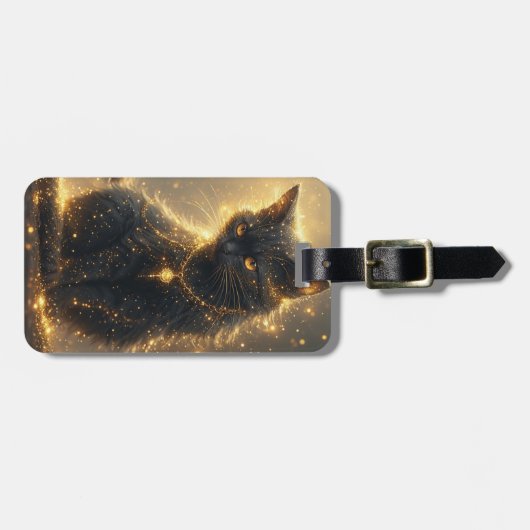魔法の猫 ラゲッジタグ (正面横)