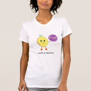 魔法の球を持つかわいい幸せなレモン Tシャツ