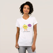 魔法の球を持つかわいい幸せなレモン Tシャツ (正面フル)