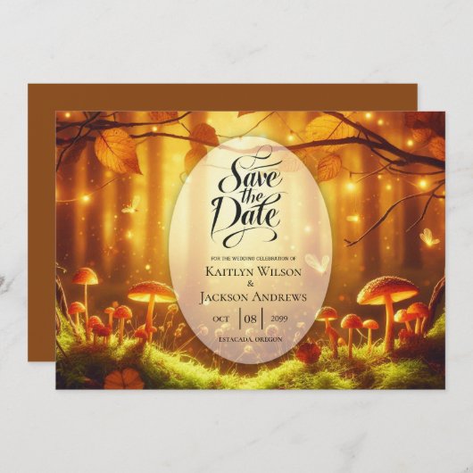 魔法の琥珀の森の結婚童話 セーブザデート (正面/裏面)