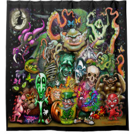 魔法の生き物のカーテン シャワーカーテン