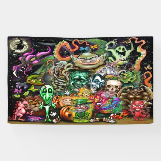 魔法の生き物のバナー 横断幕 (横)