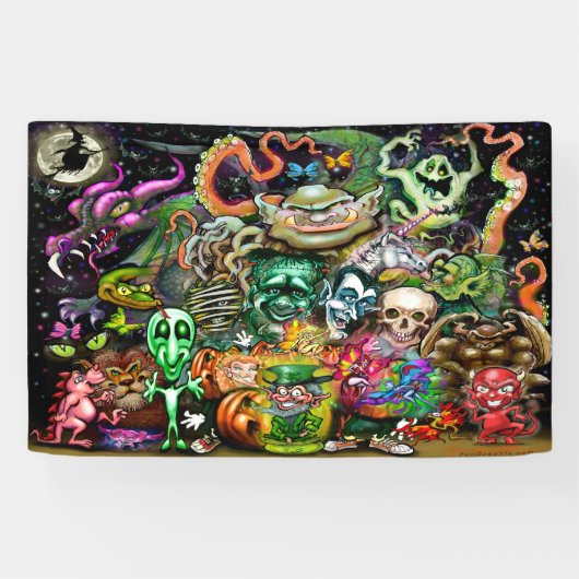 魔法の生き物のバナー 横断幕 (横)