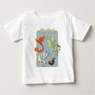 魔法の生き物 ヴィンテージ グラフィック ベビーTシャツ