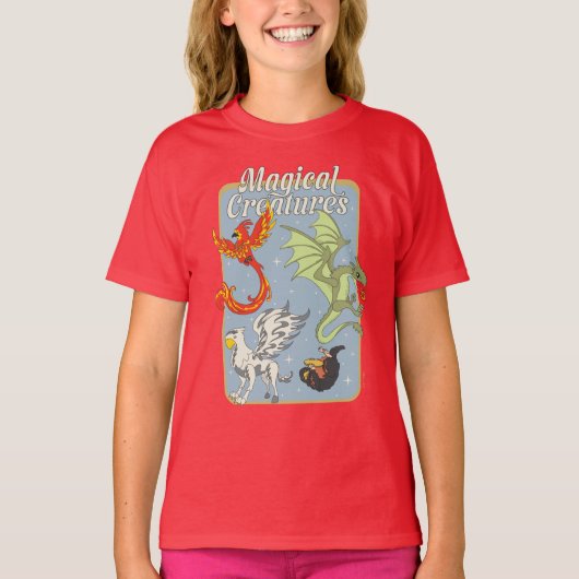魔法の生き物 ヴィンテージ グラフィック Tシャツ (正面)