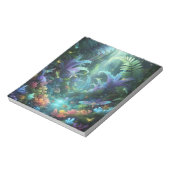 魔法の生物発光森ジャングル ノートパッド (回転)