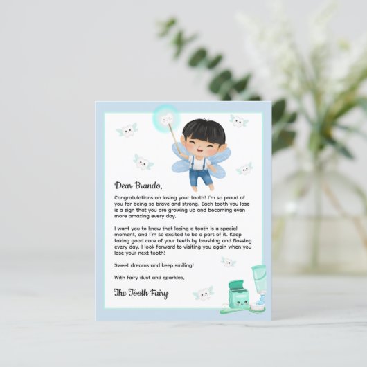 魔法の男の子の歯の妖精の記念の手紙 (スタンド正面)