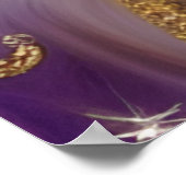 魔法の白いライオンとヒマワリのグラフィック ポスター (角)