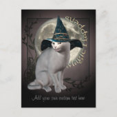 魔法の白猫はがき ポストカード (正面)