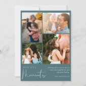 魔法の瞬間フォトコラージファミリークリスマス シーズンカード (正面)