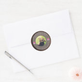 魔法の瞬間：幸せな1歳の誕生日ラウンドステッカー ラウンドシール (封筒)