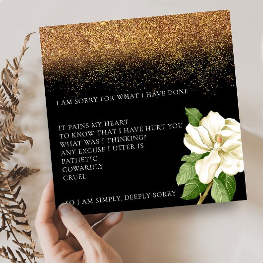 魔法の砂フローラごめんね謝罪カード サンキューカード