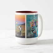 魔法の神秘的なアルパカのマグ ツートーンマグカップ (正面右)