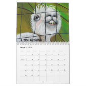 魔法の神秘的なアルパカ暦 カレンダー (3月 2026)