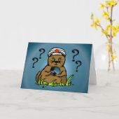 魔法の神秘的なグラウンドホッグ カード (黄色い花)